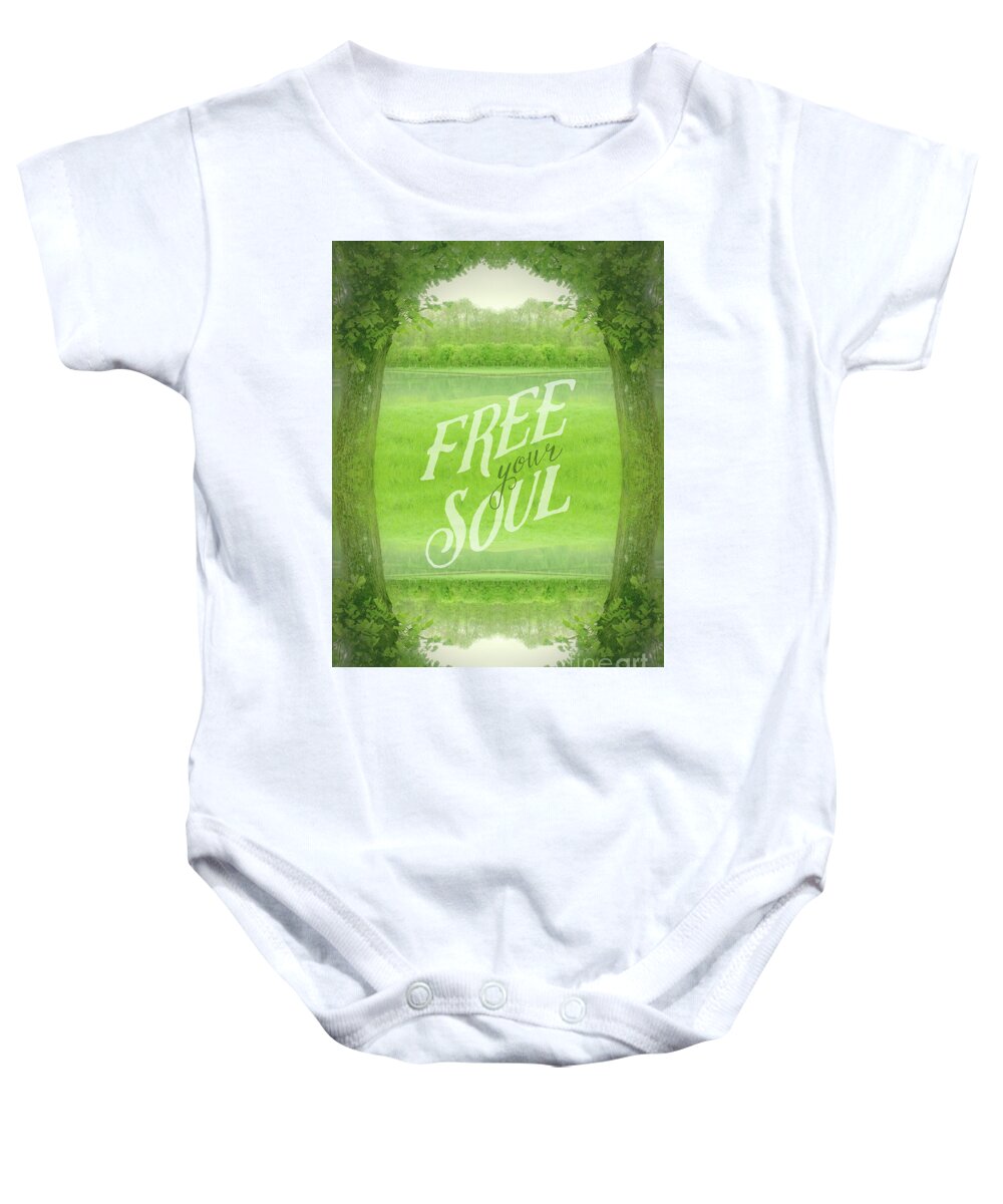 Free Your Soul Baby Onesie featuring the photograph Free Your Soul Grand Canal Forest Fontainebleau Chateau by Beverly Claire Kaiya