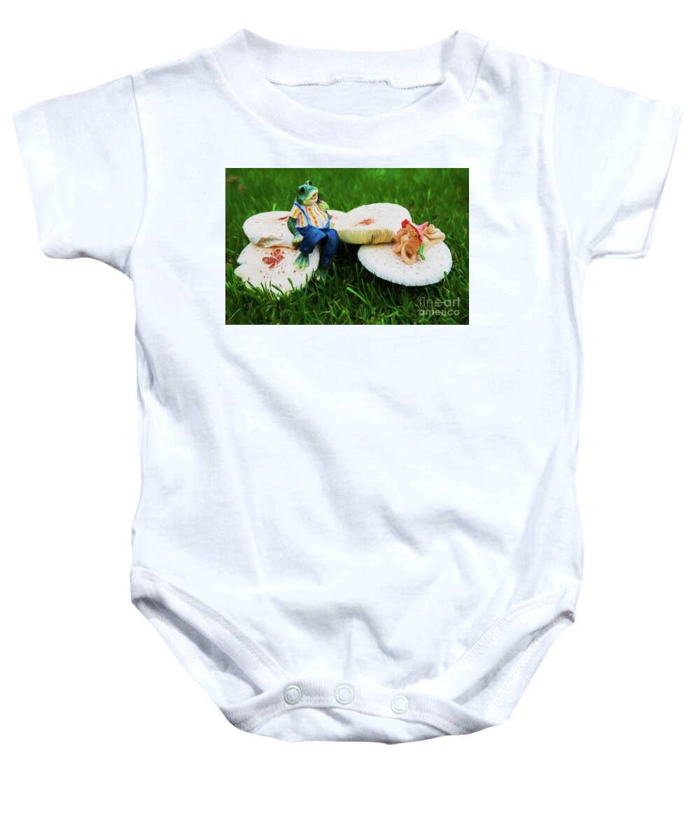 Frog Baby Onesie featuring the photograph Froggy and friend by Sheila Smart Fine Art Photography