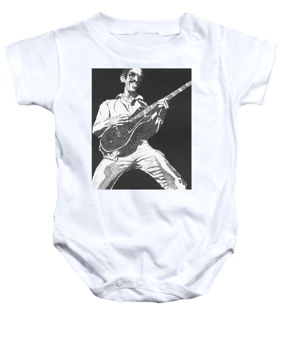 Drawings Baby Onesie featuring the drawing George Johnson by Michelle Gilmore
