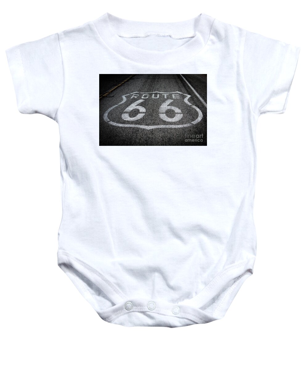 Route 66 Baby Onesie featuring the photograph Get your Kicks by Jeff Hubbard