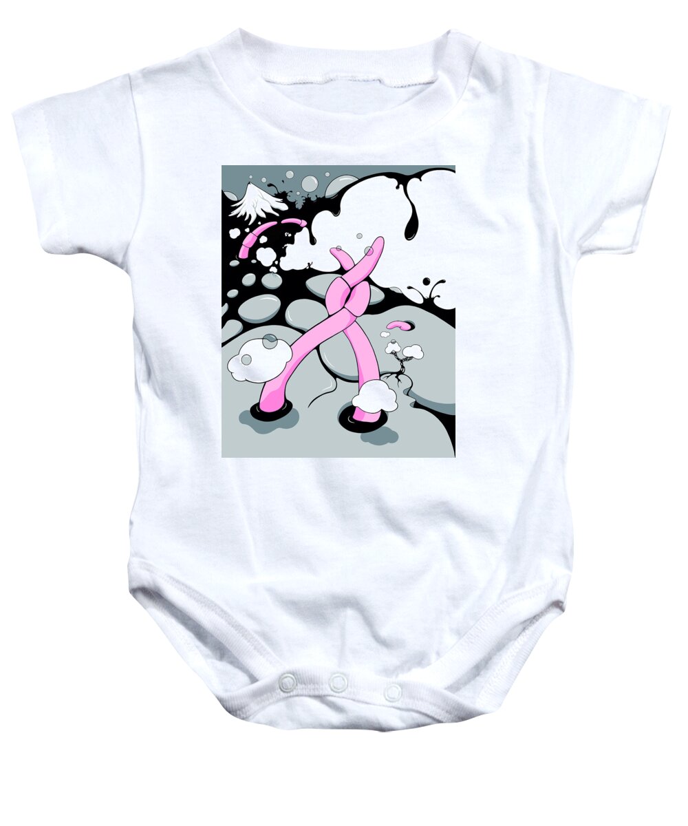 Water Baby Onesie featuring the drawing Gods and Worms by Craig Tilley