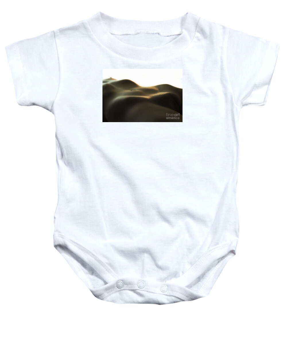 Artistic Baby Onesie featuring the photograph Golden sand dunes by Robert WK Clark
