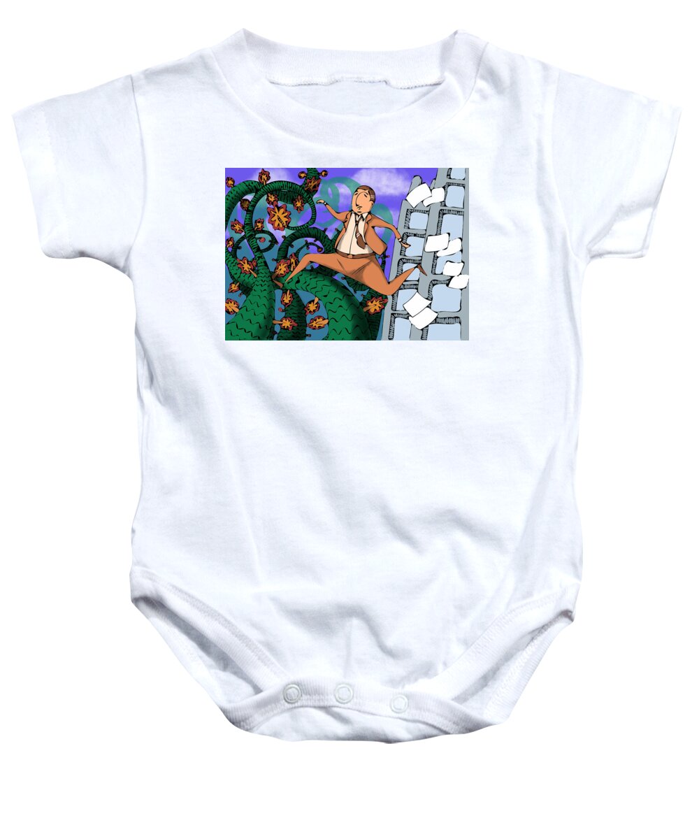 Great-escpae Baby Onesie featuring the digital art Great escape by Piotr Dulski