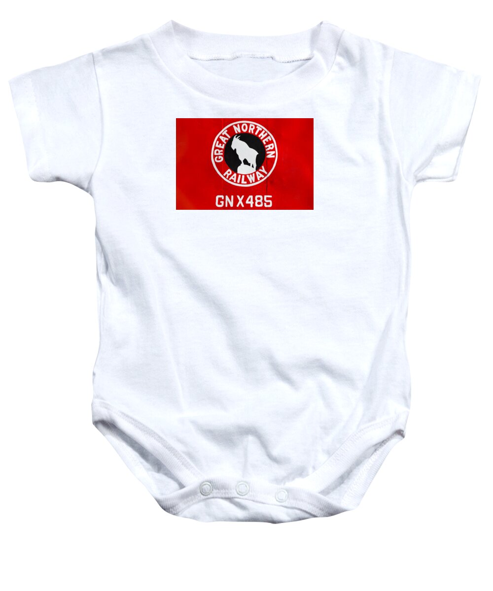 Caboose Baby Onesie featuring the photograph Great Northern Caboose by Todd Klassy