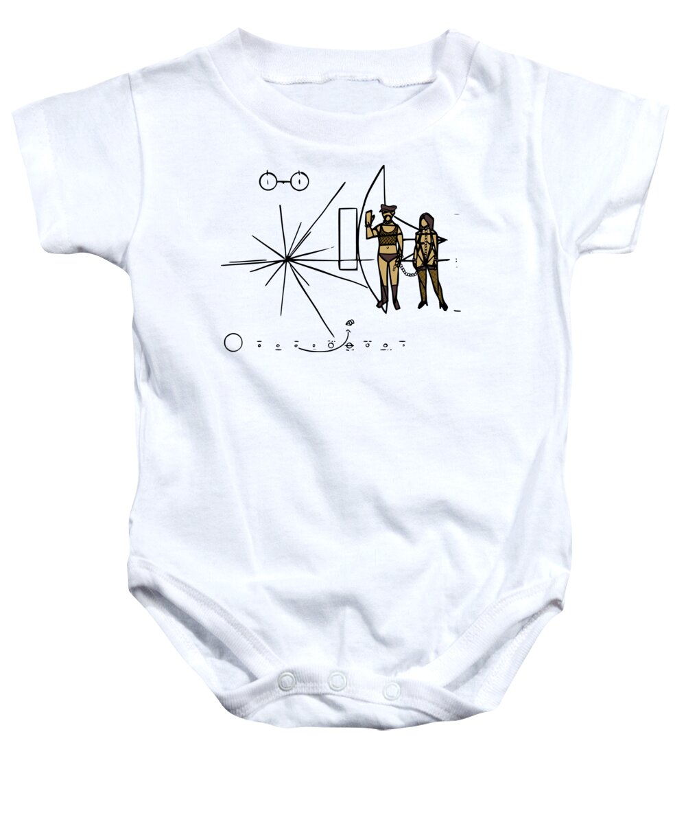 Bdsm Baby Onesie featuring the digital art Greetings from XXI century by Piotr Dulski