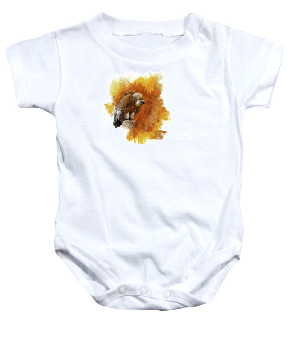 Griffon Vulture Baby Onesie featuring the photograph Griffon Vulture by Eva Lechner