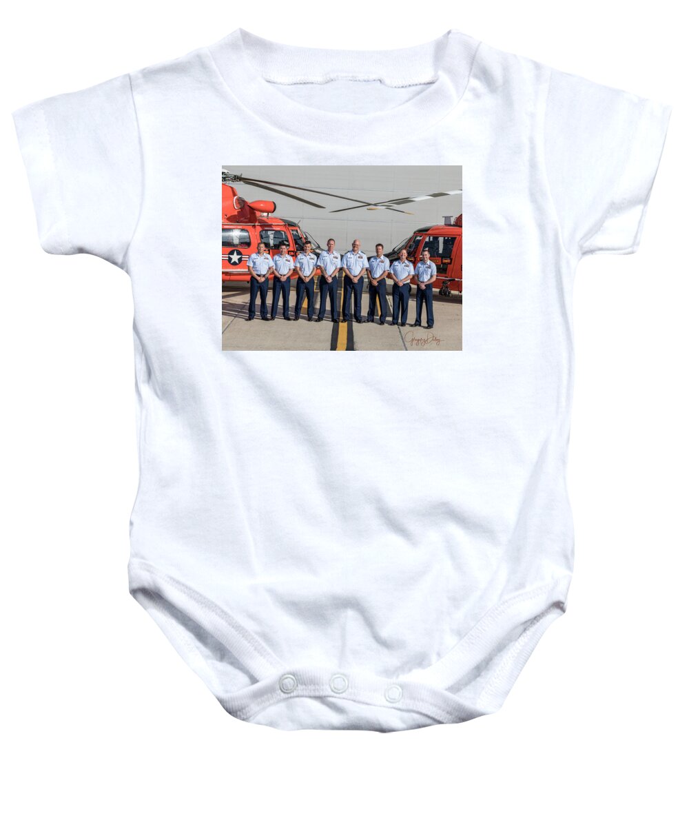 Us Coast Guard Air Station New Orleans All Hands Unit Photo Shoot Baby Onesie featuring the photograph Group 3 by Gregory Daley MPSA
