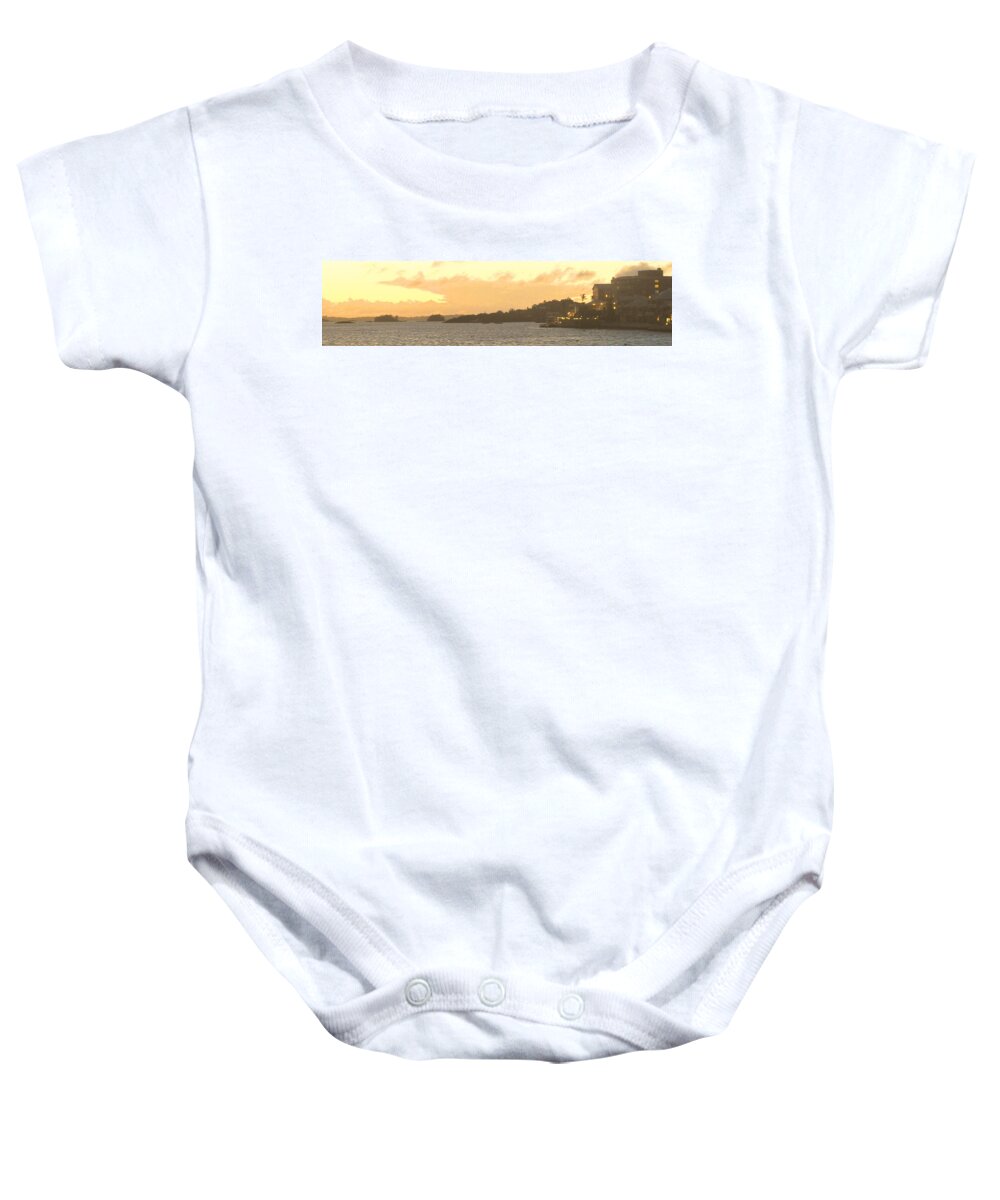 Hamiltion Baby Onesie featuring the photograph Hamilton Harbour Sunset by Ian MacDonald