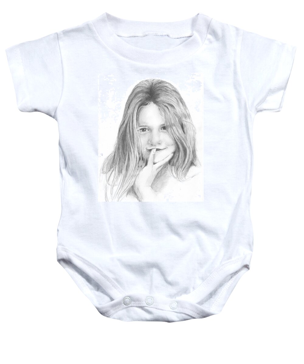 Girl Baby Onesie featuring the photograph Harper Age Six by Daniel Reed