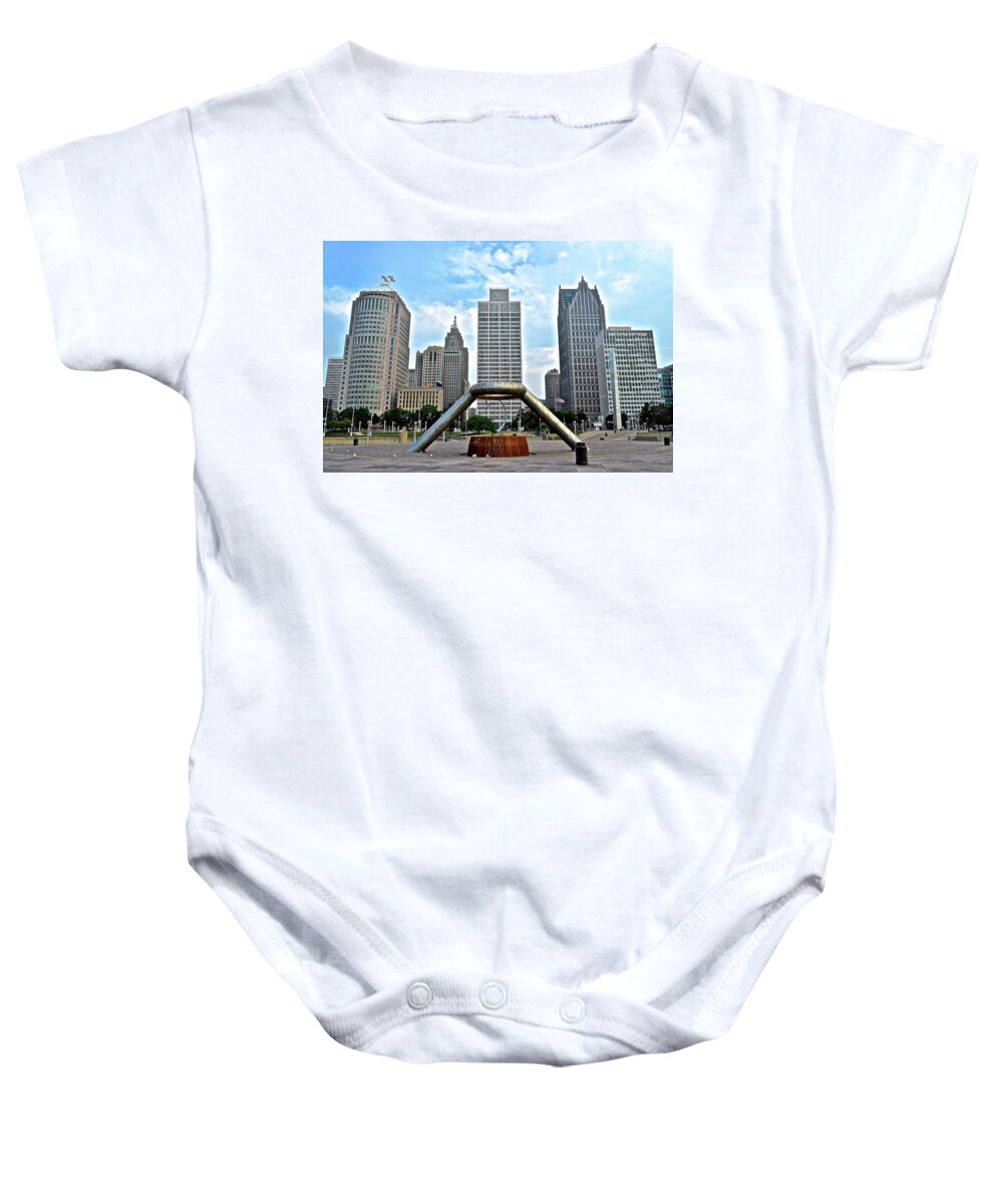 Hart Baby Onesie featuring the photograph Hart Plaza 2016 by Frozen in Time Fine Art Photography
