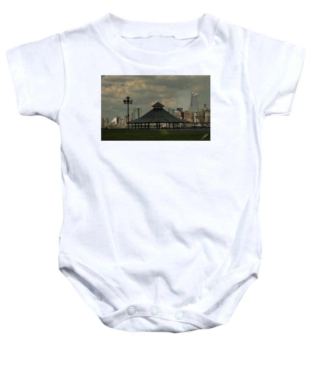 Midtown Manhattan Baby Onesie featuring the photograph Away from it All by Leon deVose