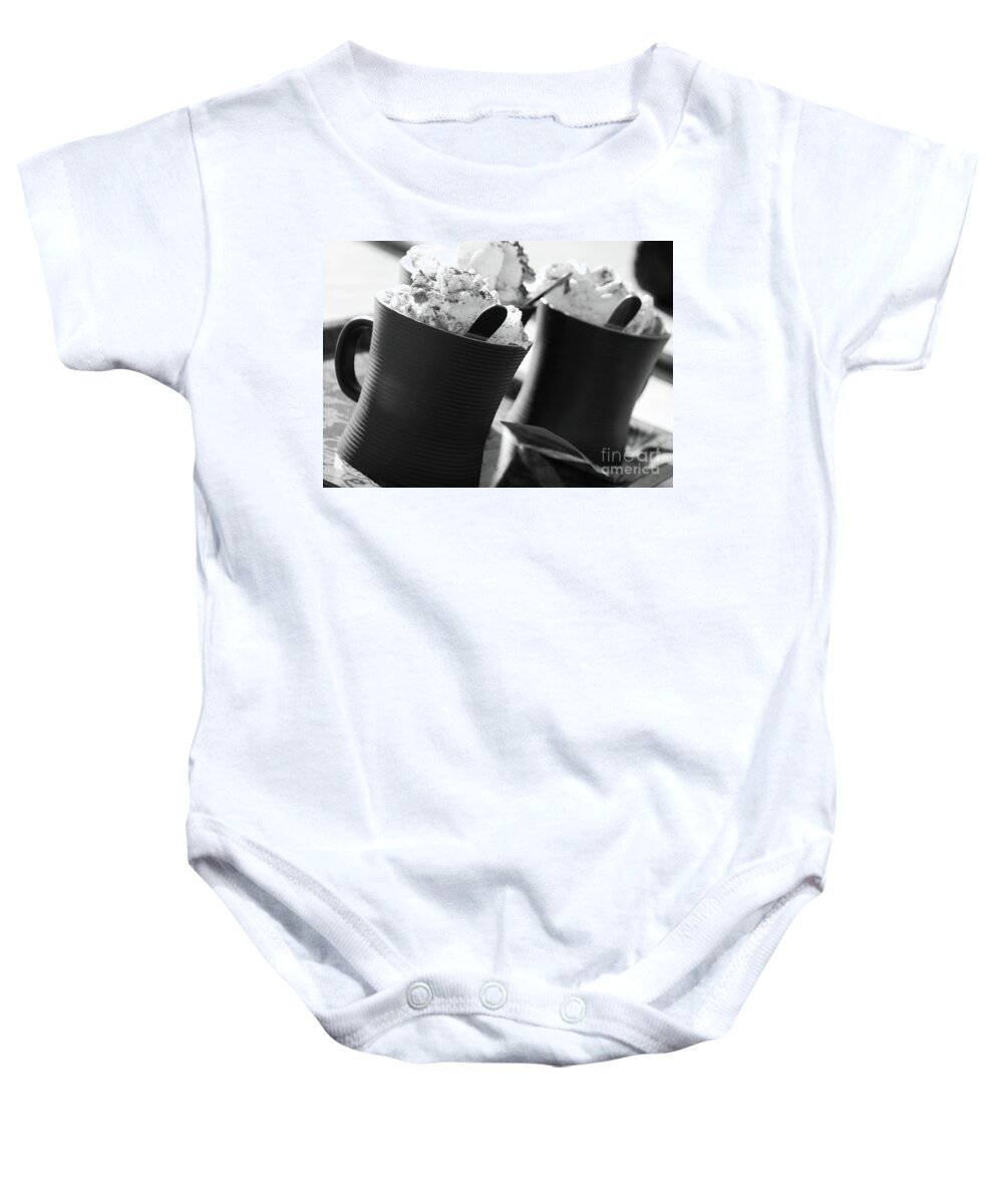 Background Baby Onesie featuring the photograph Hot Chocolat by Adriana Zoon
