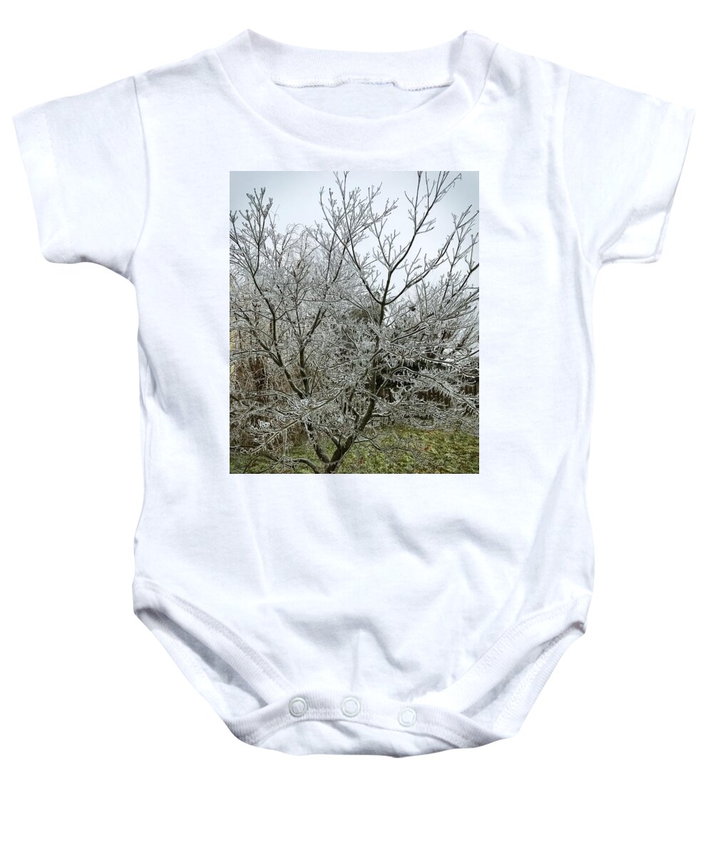 Ice Baby Onesie featuring the photograph Ice Storm by Chris Montcalmo