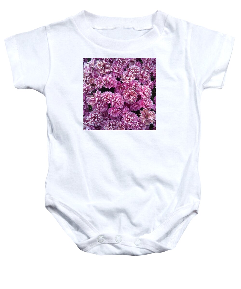Flowers Baby Onesie featuring the photograph Icy Flowers by Johanna Hurmerinta