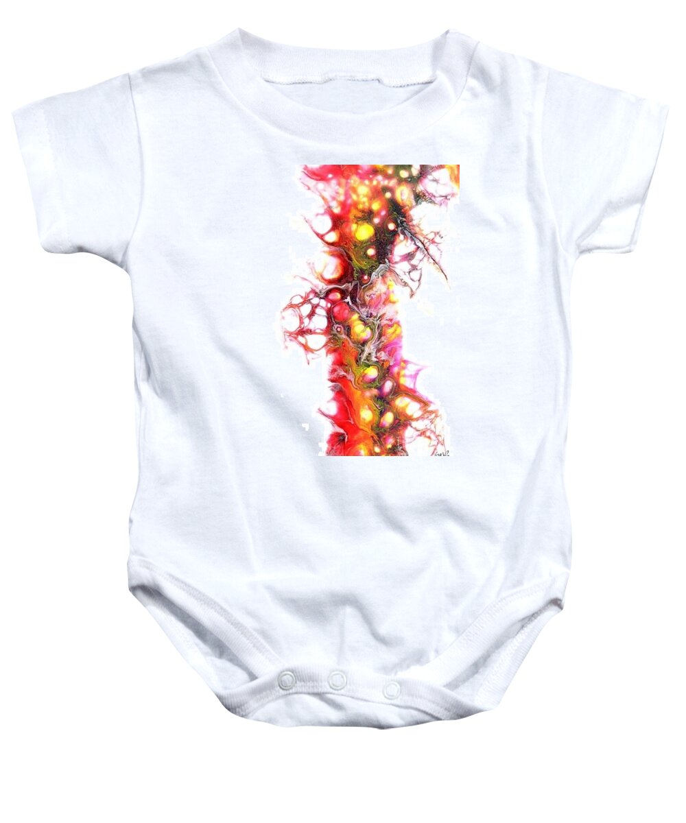 Acrylic Baby Onesie featuring the painting Ignition by Daniela Easter