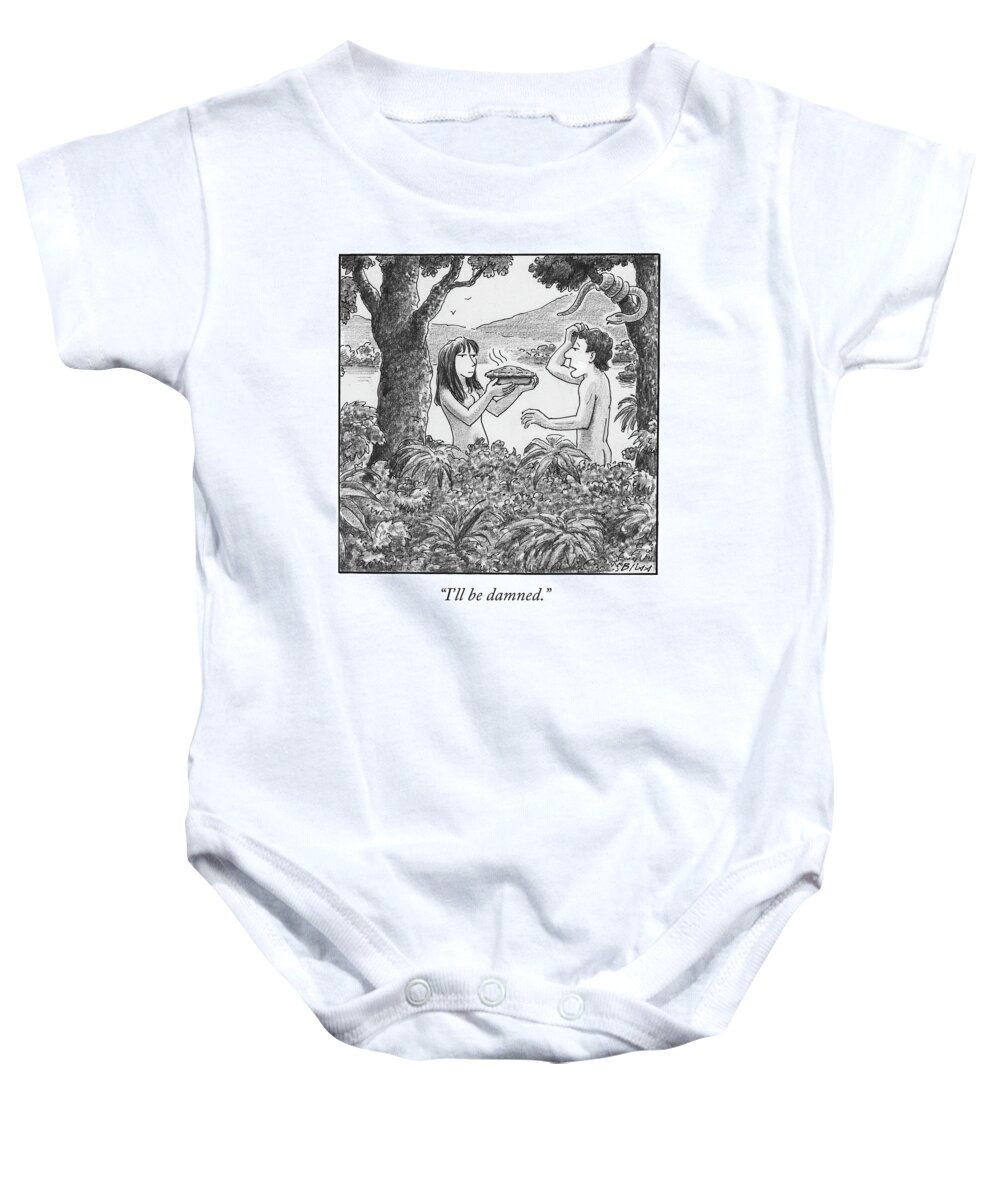 I'll Be Damned. Baby Onesie featuring the drawing I'll Be Damned by Harry Bliss