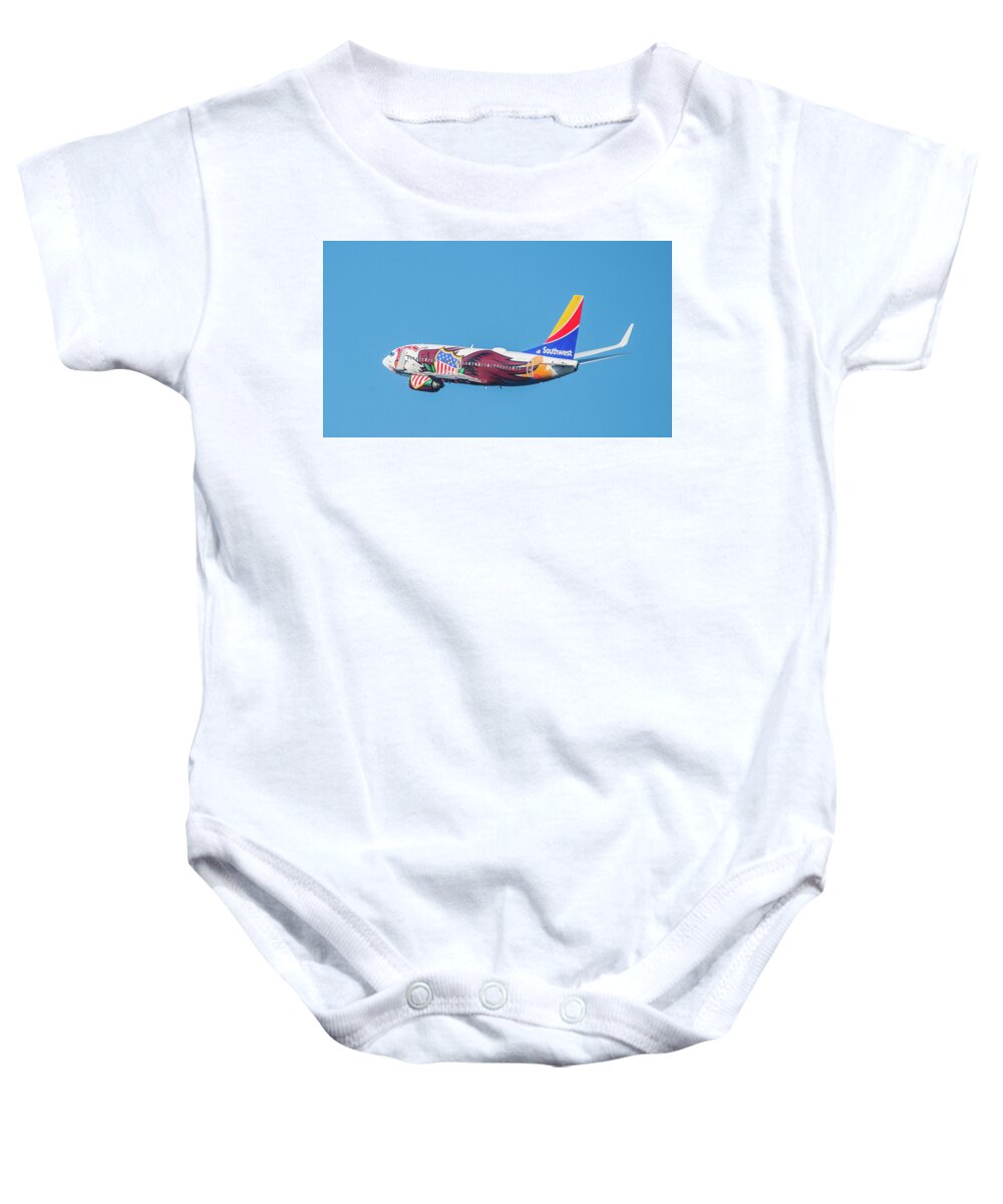 1511 Baby Onesie featuring the photograph Illinois One Departing DCA by Jeff at JSJ Photography