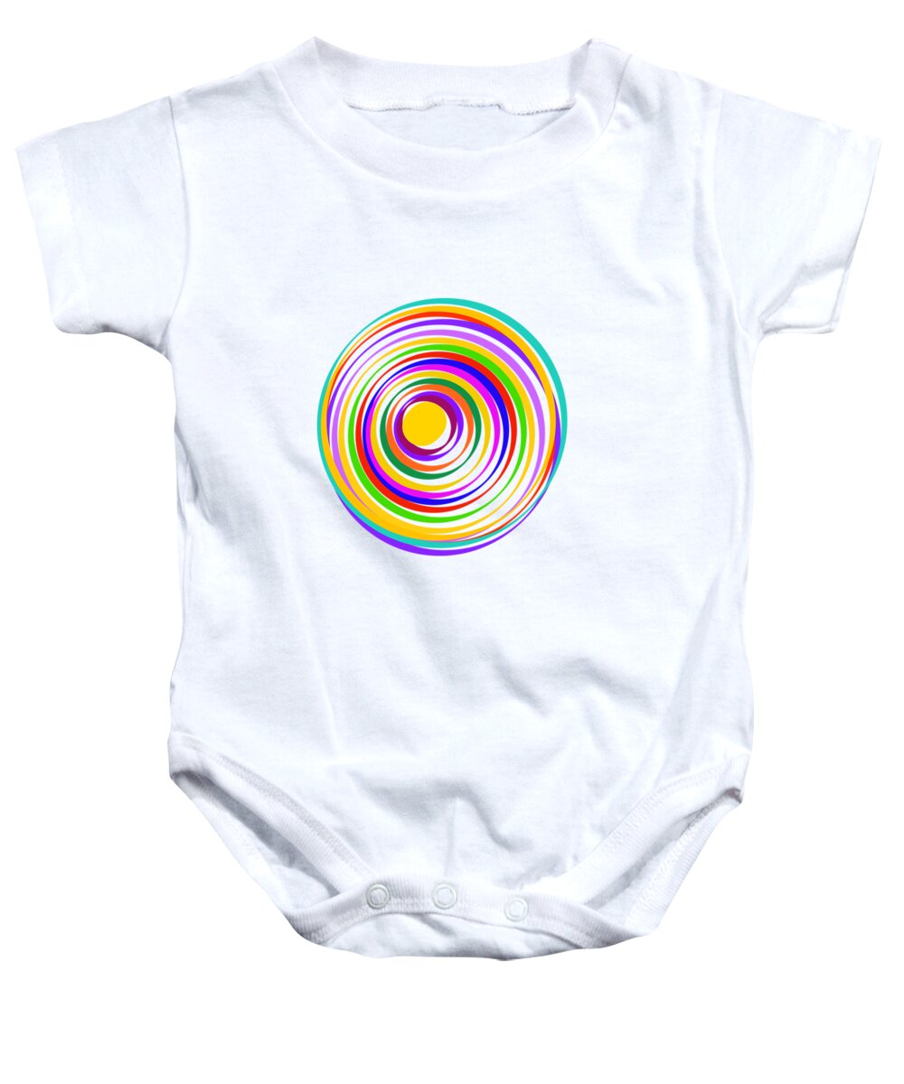 Round Baby Onesie featuring the digital art Illusion by Cristina Stefan
