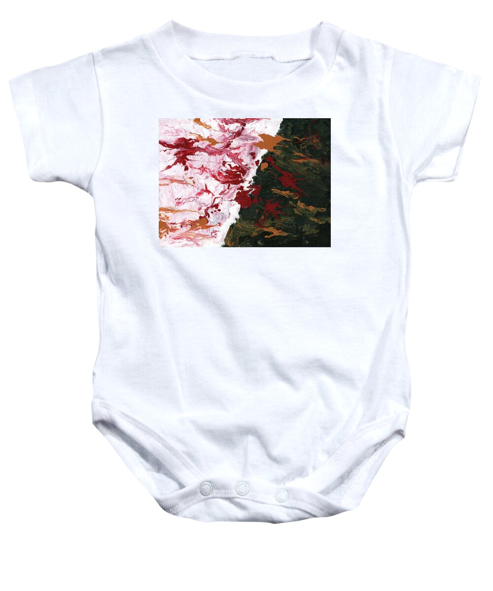Abstract Baby Onesie featuring the painting In a Moment by Matthew Mezo