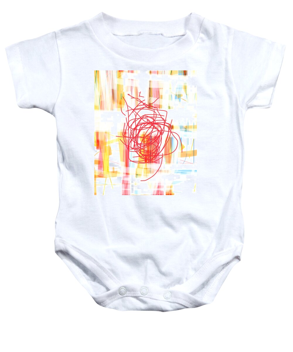 In The Heat Of The Moment Baby Onesie featuring the digital art In the heat of the moment by Ingrid Van Amsterdam