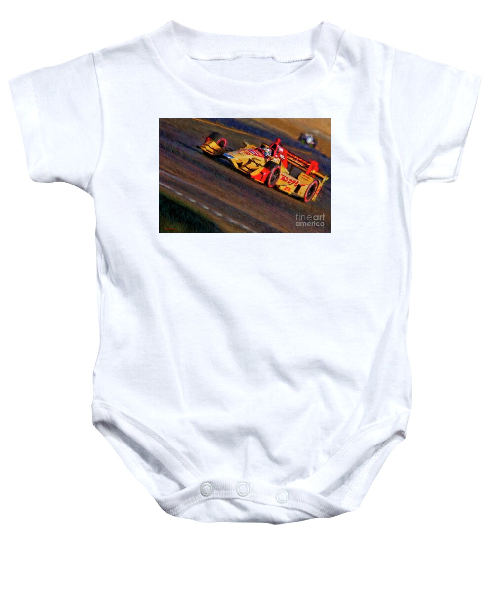Ryan Hunter-reay Baby Onesie featuring the photograph Indy Car Ryan Hunter-Reay 2017 by Blake Richards