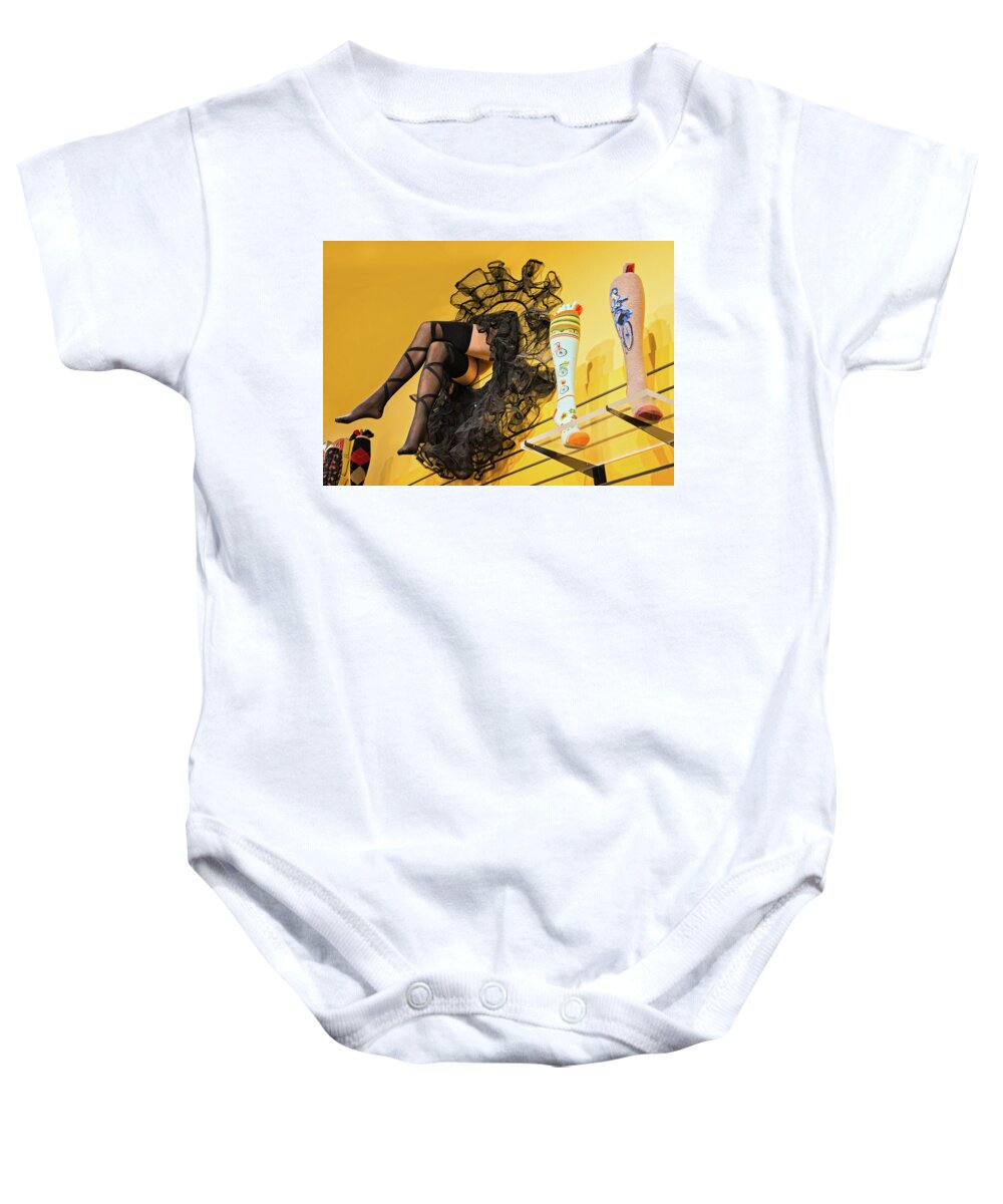 Socks Baby Onesie featuring the photograph Just Hanging at City Walk by Lynn Bauer
