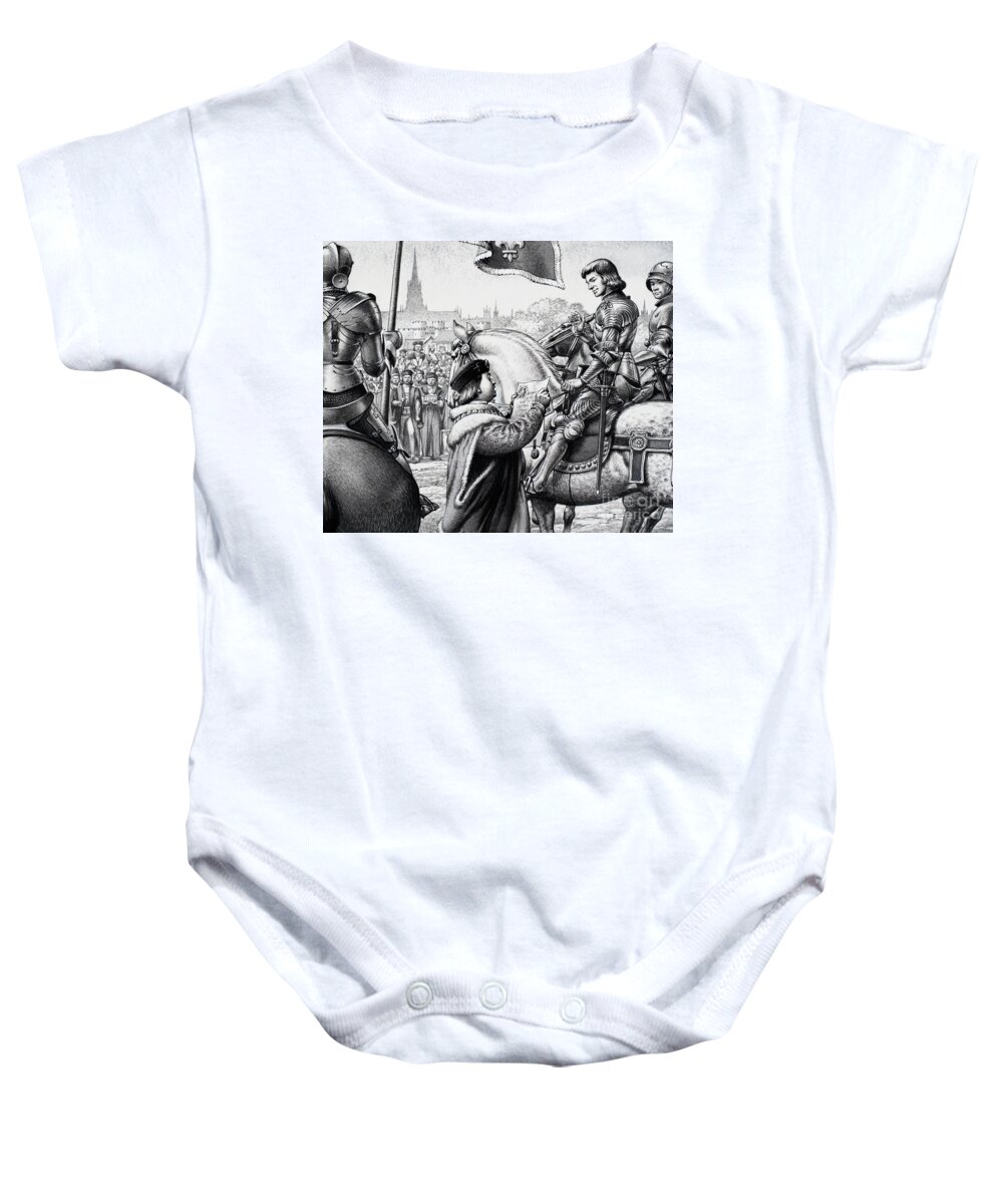 King Henry Vii Baby Onesie featuring the painting King Henry VII by Pat Nicolle