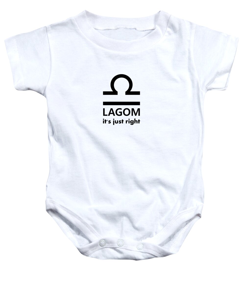  Baby Onesie featuring the digital art Lagom - Just Right by Richard Reeve