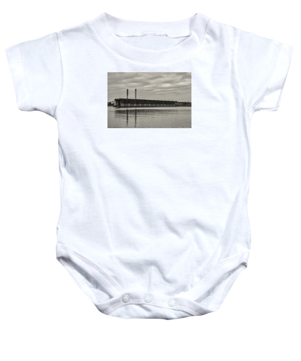  Baby Onesie featuring the photograph Lake Superior Oar Dock by Dan Hefle