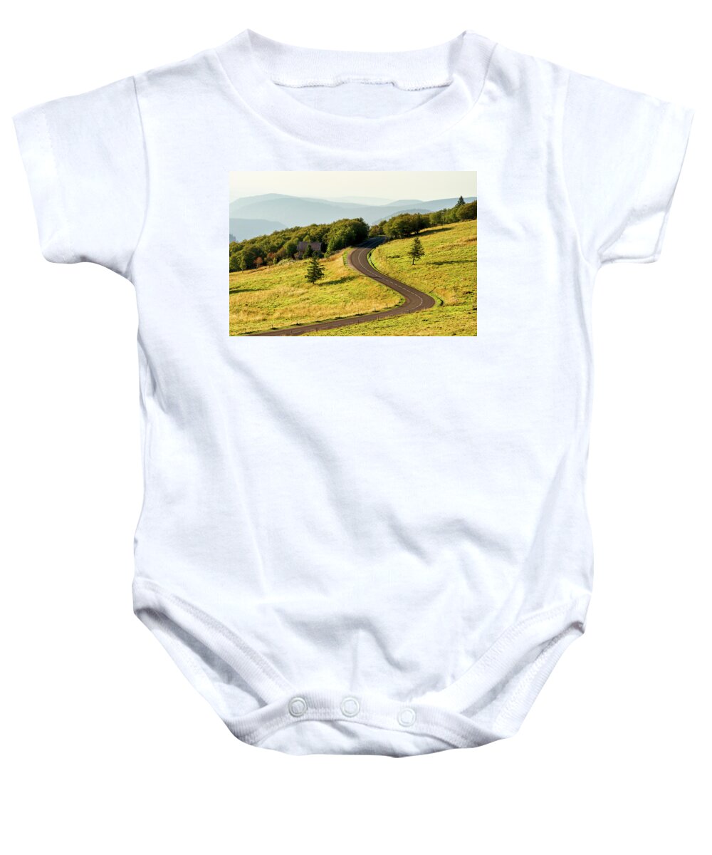 Mountain Landscape Baby Onesie featuring the photograph Landscape of the Vosges mountains - France by Paul MAURICE