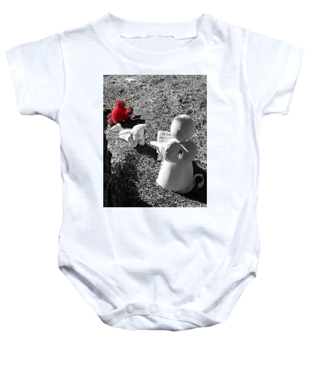 Listening Baby Onesie featuring the photograph Listening by Marie Neder