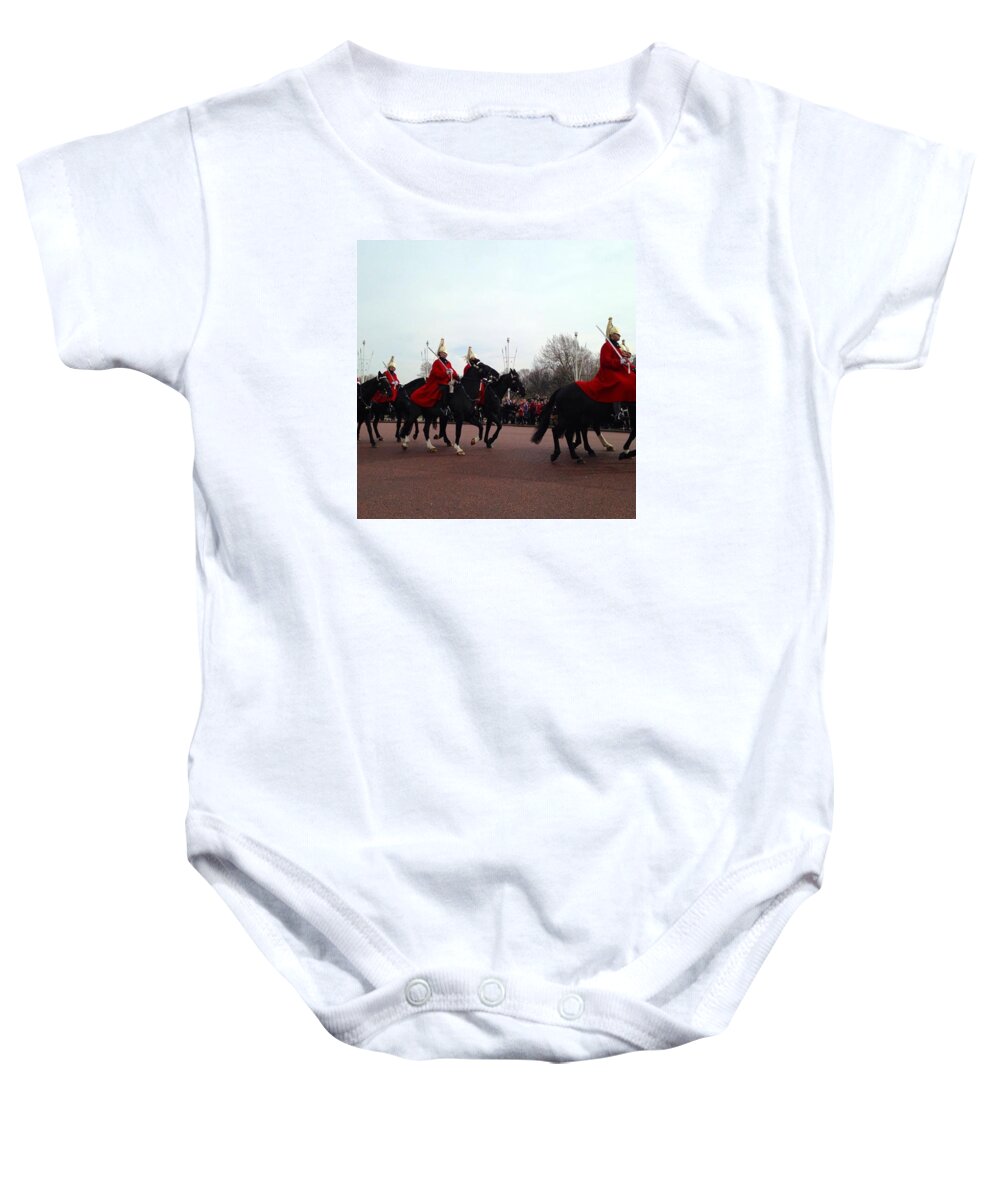 London Baby Onesie featuring the photograph London Calling by Mihaela Raluca