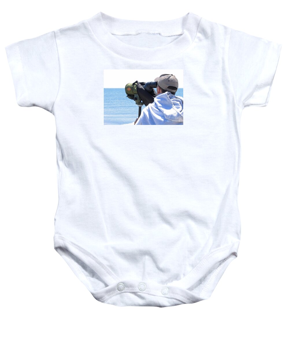 Birder Baby Onesie featuring the photograph Looking for Birds by Ann Horn