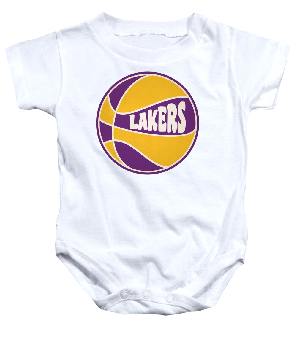 Los Angeles Lakers Retro Shirt Onesie by Joe Hamilton - Pixels