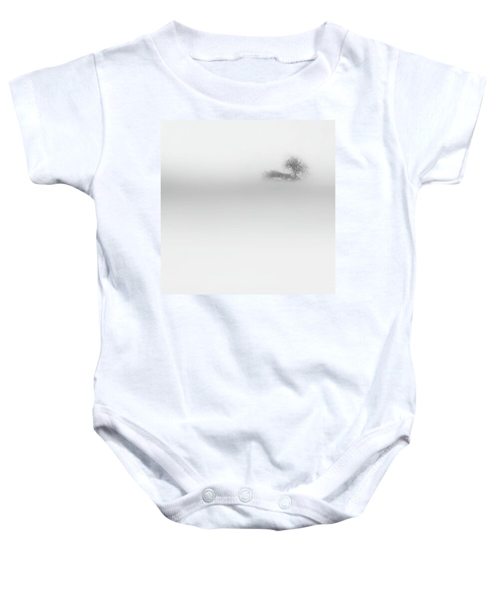 Minimalism Baby Onesie featuring the photograph Lost Island Square by Bill Wakeley