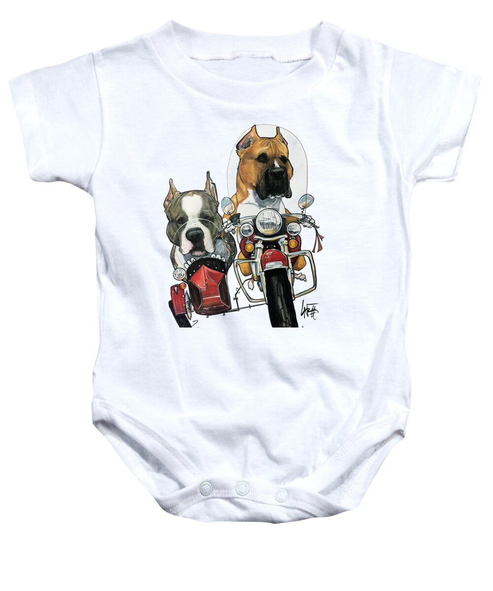 Martinez Baby Onesie featuring the drawing Martinez 3937 by John LaFree