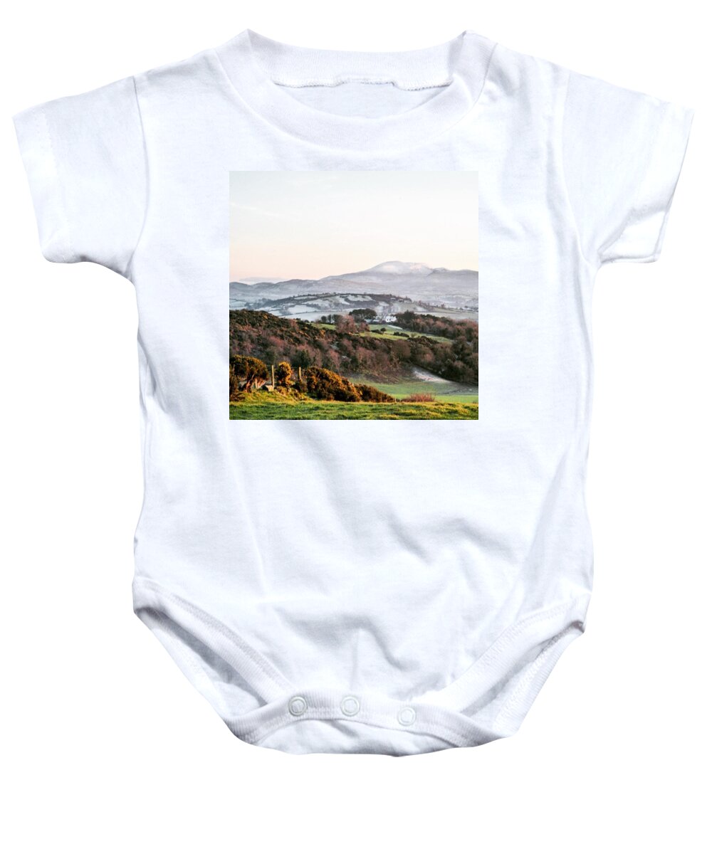Mountains Baby Onesie featuring the photograph Meanwhile, The Moment We Get Tired In by Aleck Cartwright