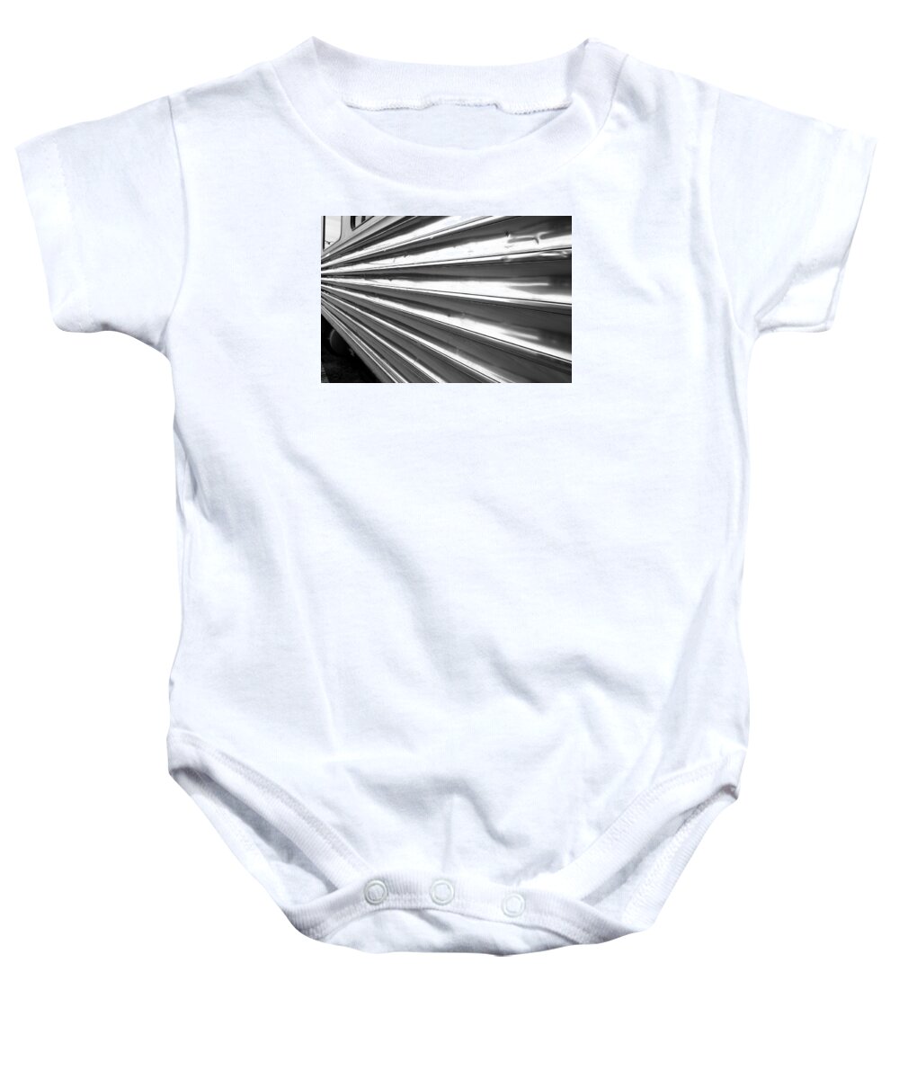 Metal Baby Onesie featuring the photograph Metal Lines by Valentino Visentini