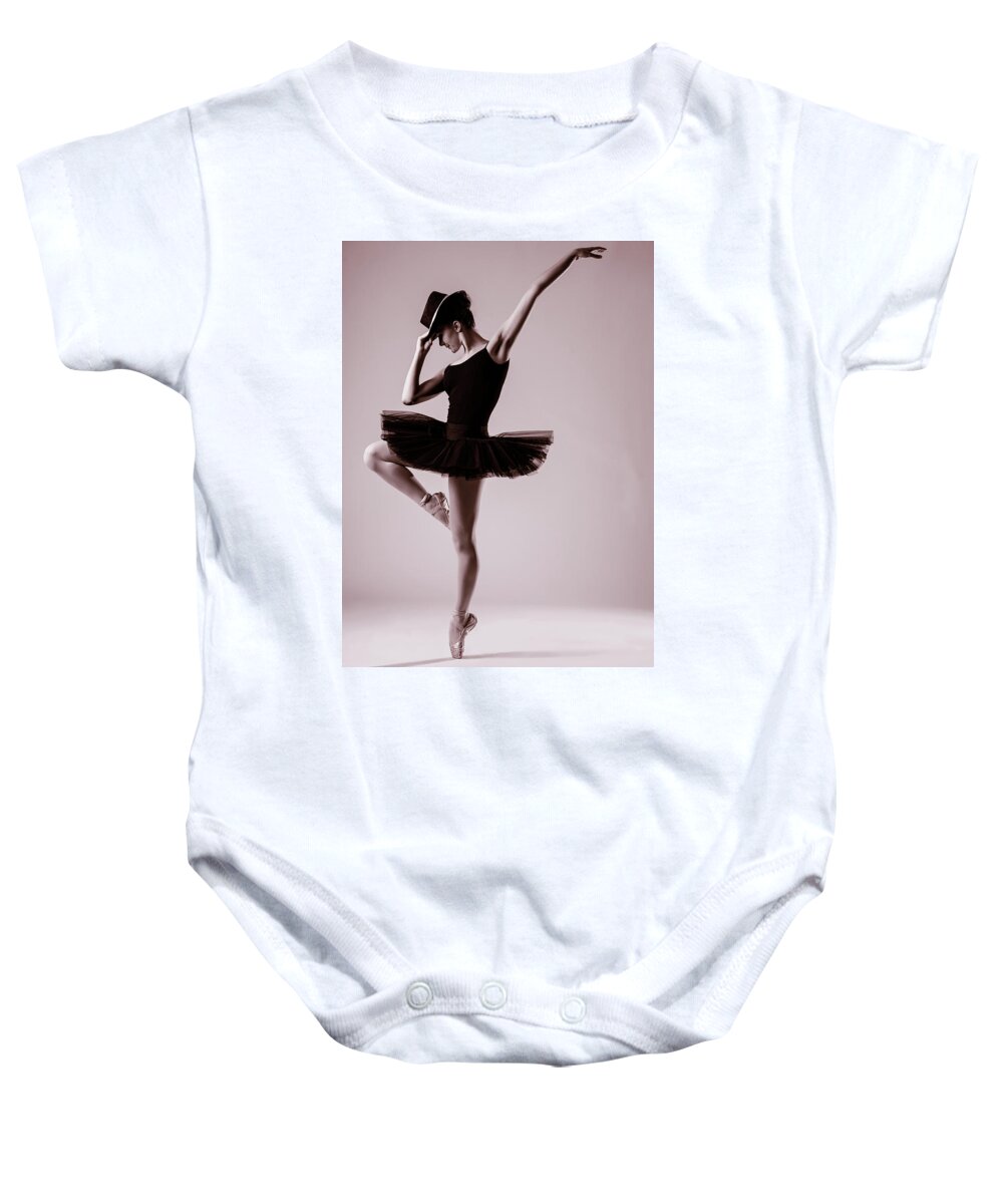 Dance Baby Onesie featuring the photograph Michael on Pointe 2 by Monte Arnold