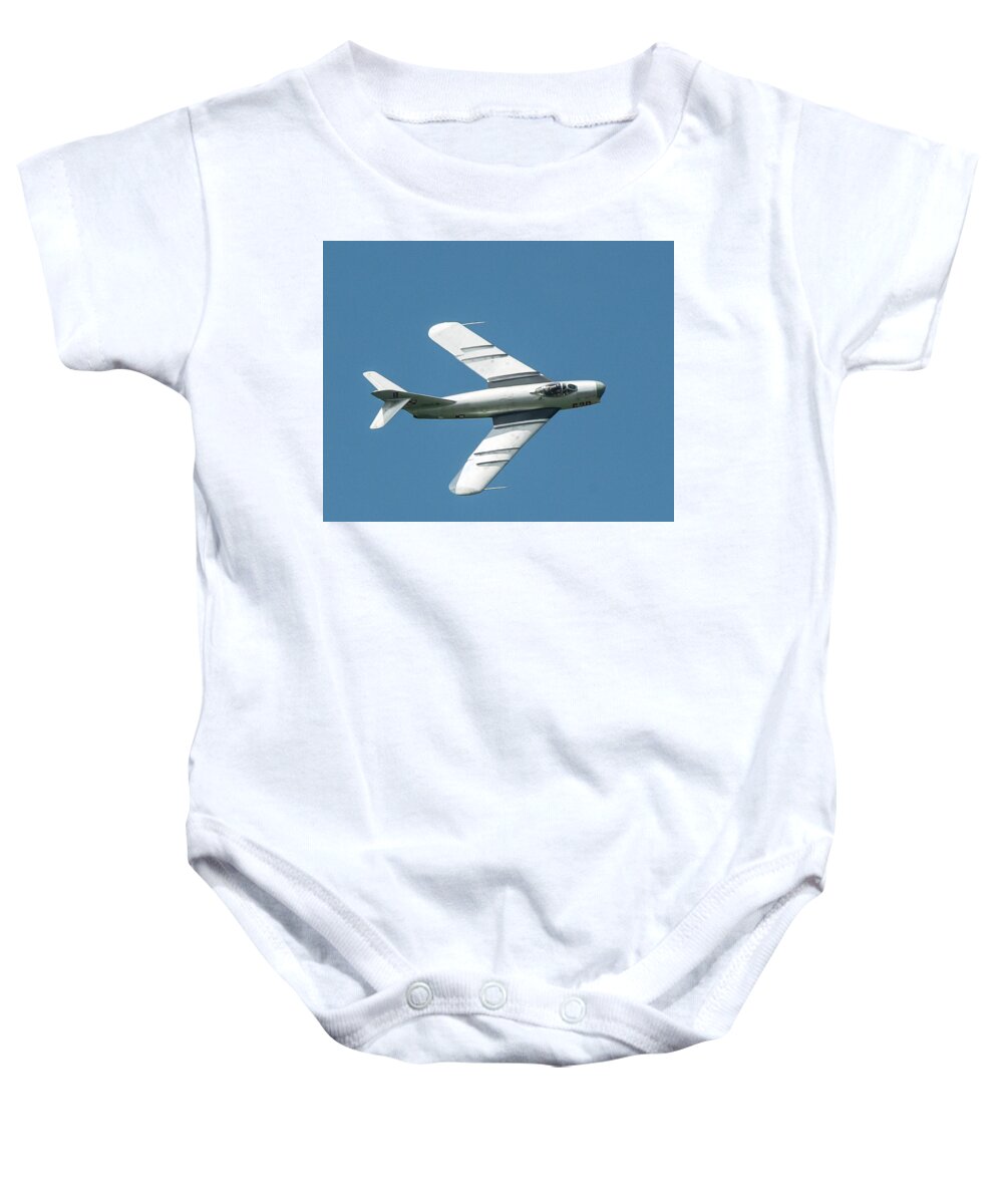 Vintage Aircraft Baby Onesie featuring the photograph Mig F17 F Jet #2 by Joe Granita