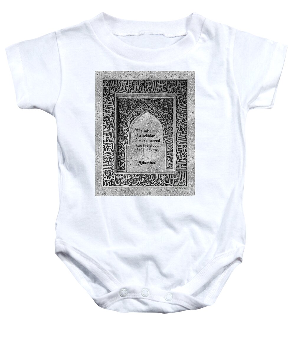 Keywords Baby Onesie featuring the digital art Mohammad Quote by Megan Dirsa-DuBois