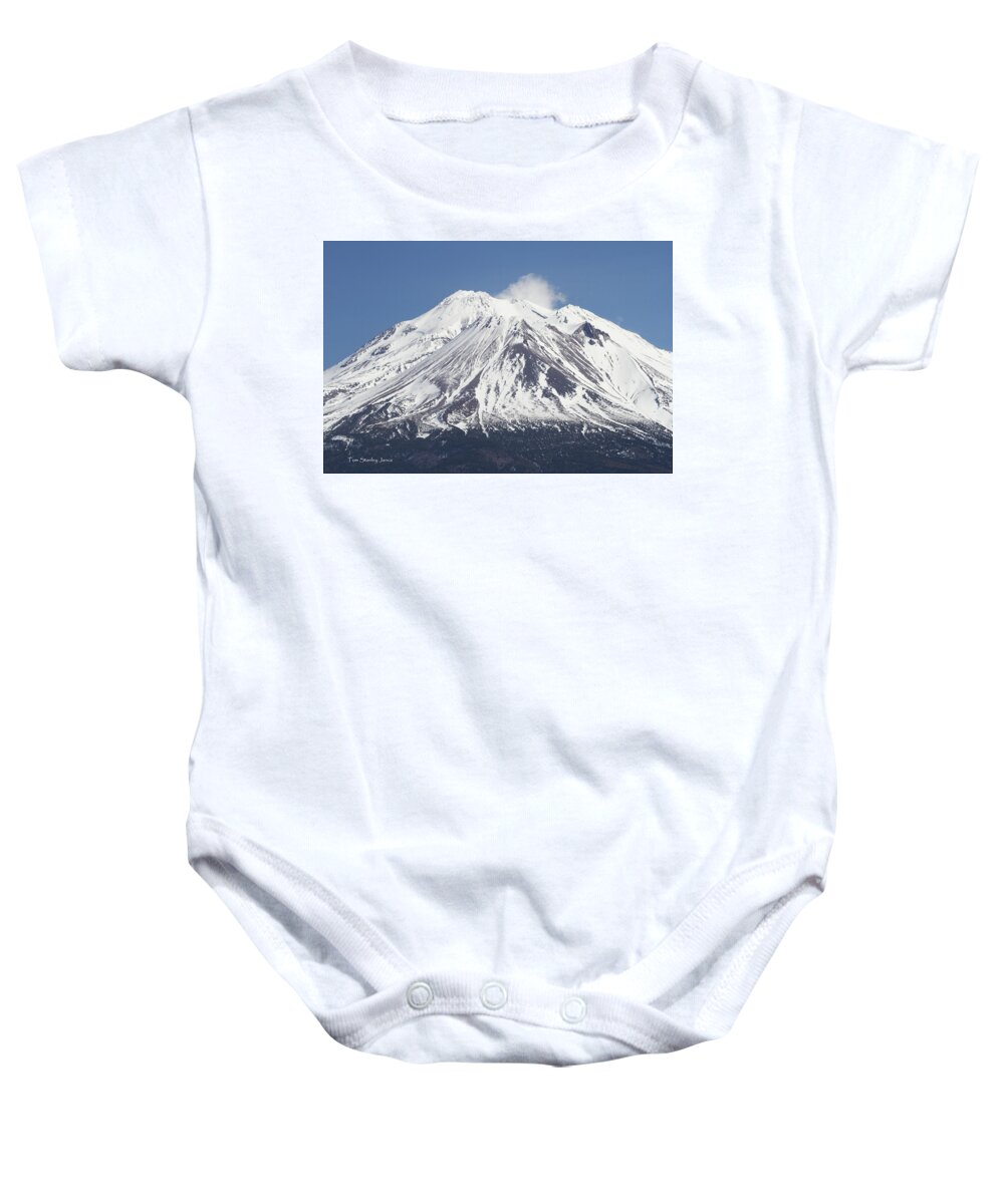 Mount Shasta California Baby Onesie featuring the digital art Mount Shasta California by Tom Janca