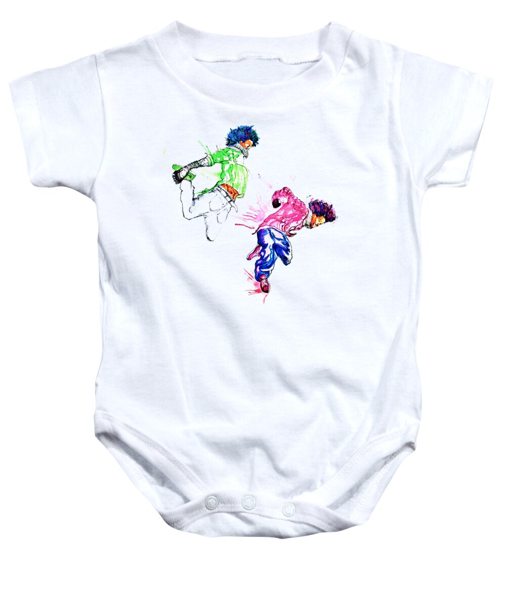 Dance Baby Onesie featuring the painting Move It by Howard Barry