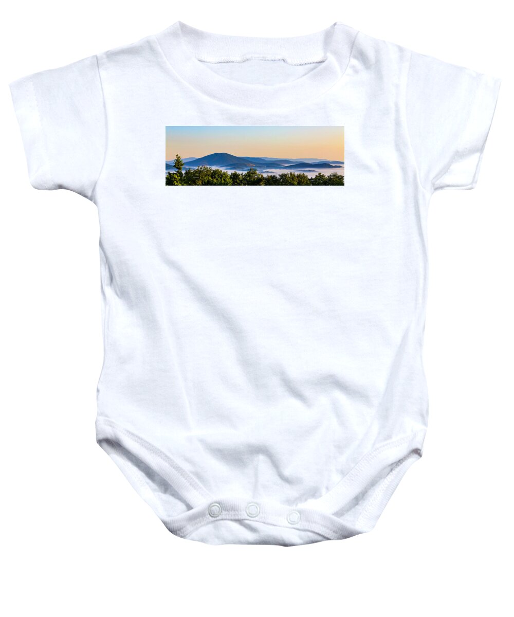 Mount Jefferson Baby Onesie featuring the photograph Mt. Jefferson Cloud Lake by Dale R Carlson