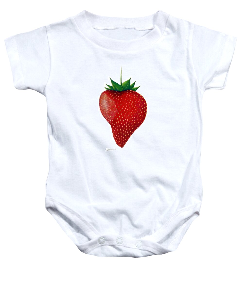 Strawberry Baby Onesie featuring the drawing Natural Beauty by Danielle R T Haney