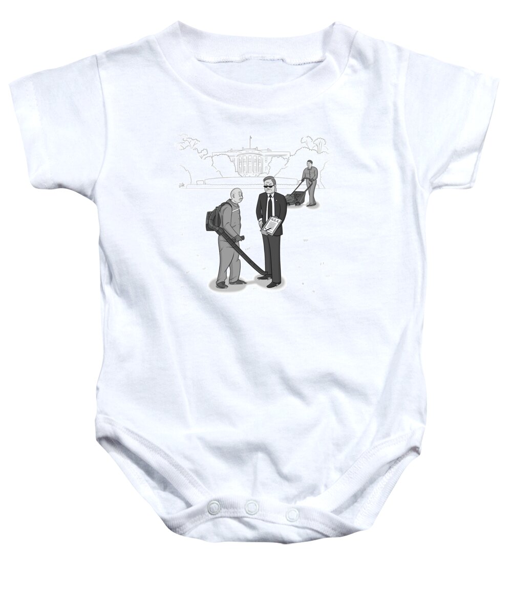 Captionless Baby Onesie featuring the drawing NDA by Lila Ash