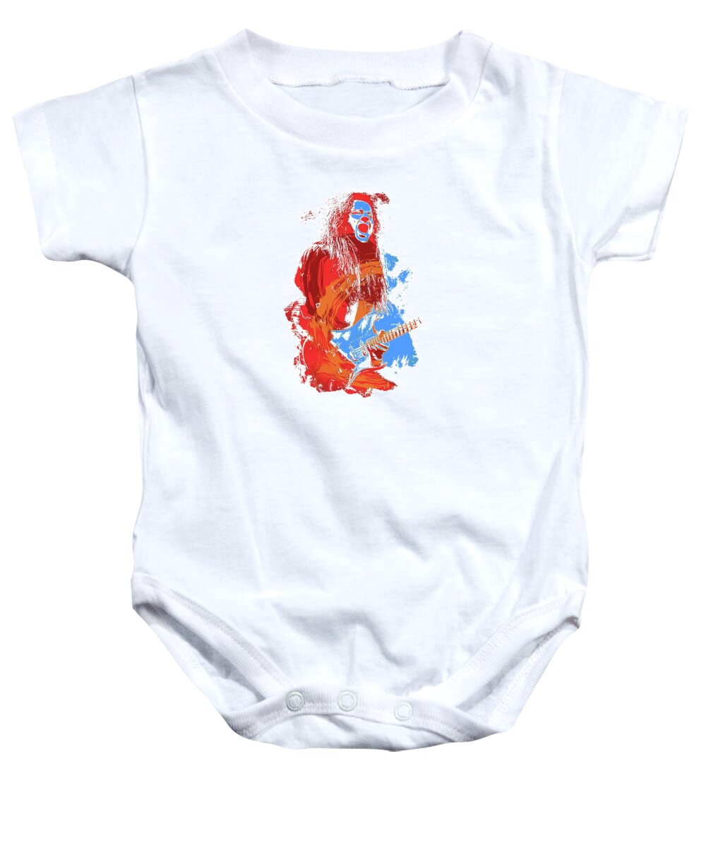 Music Baby Onesie featuring the painting Neoclassical Guitarist by AM FineArtPrints