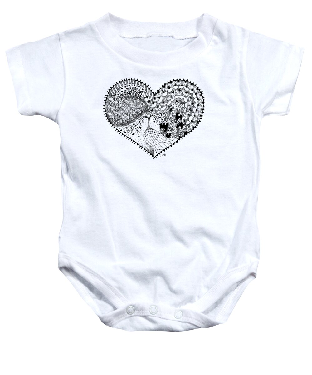 Drawing Baby Onesie featuring the drawing New Beginning by Ana V Ramirez