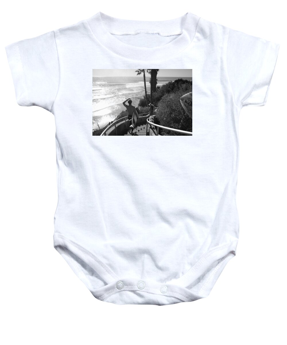 Surfing Baby Onesie featuring the photograph New North Swell by Jeffrey Ommen