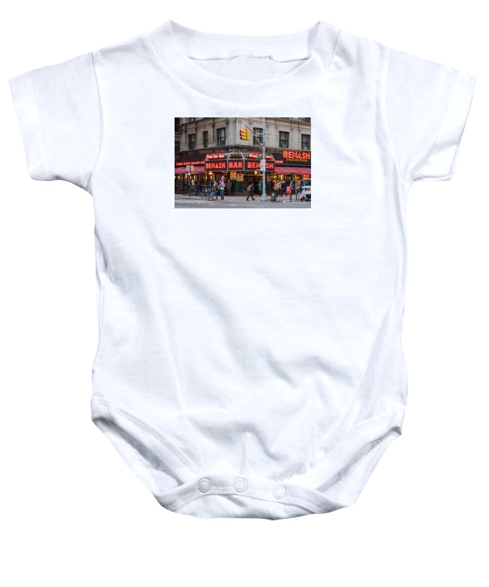 New York Baby Onesie featuring the photograph New York Deli by Thomas Marchessault